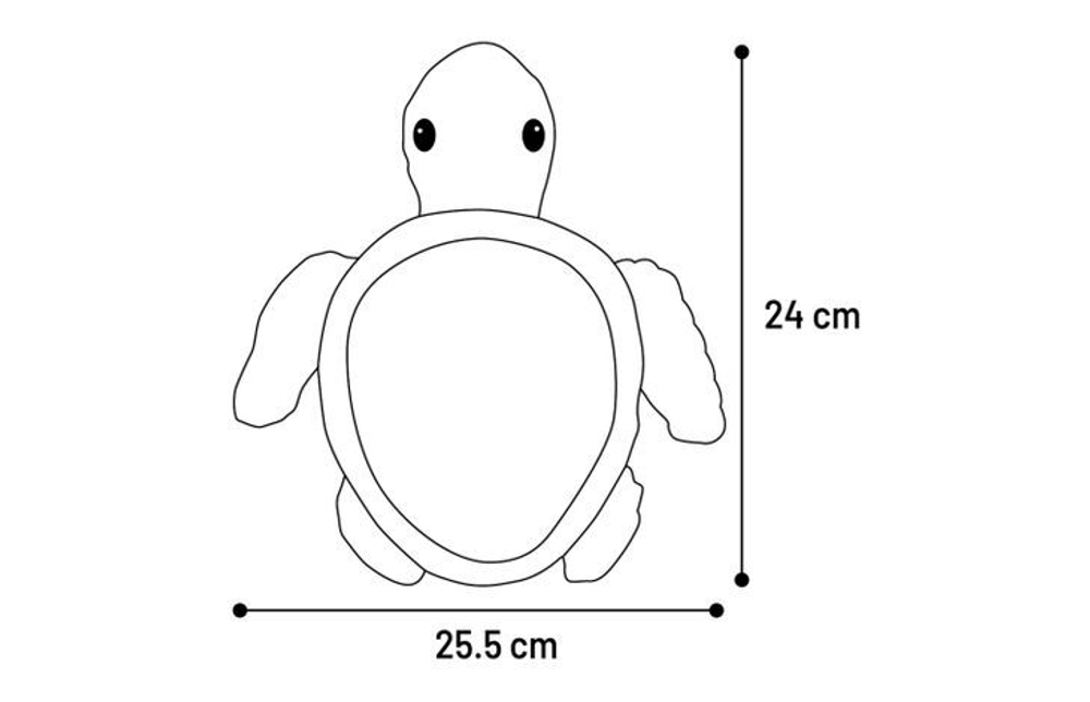 Игрушка для собак "Черепаха" с пищалкой и шуршиком) 25 х 24 х 7,2 см, текстиль, зелёный, Flamingo