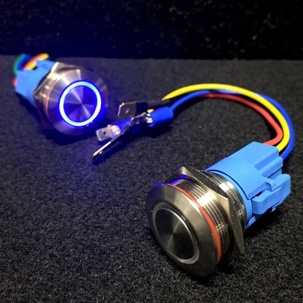 Кнопка - металлическая антивандальная с подсветкой