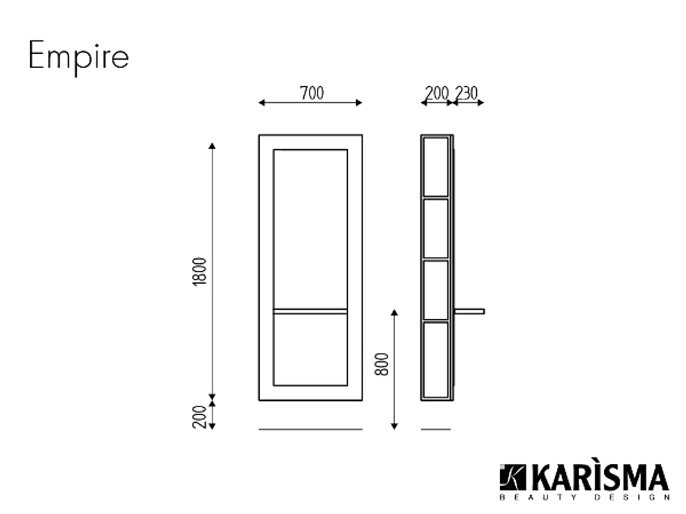 Зеркало парикмахерское EMPIRE