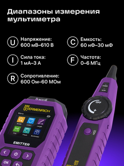 Кабельный тестер с мультиметром Ermenrich Ping SM75