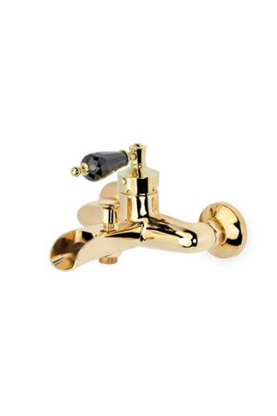 Смеситель для ванны Vogue золото с черным Swarovski