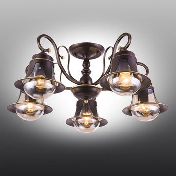 Люстра потолочная OML-50607-05 коричневый Molfetta Omnilux