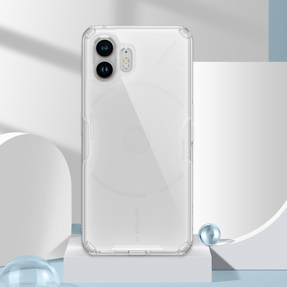 Усиленный прозрачный чехол от Nillkin для Nothing Phone 2, серия Nature TPU Pro Case