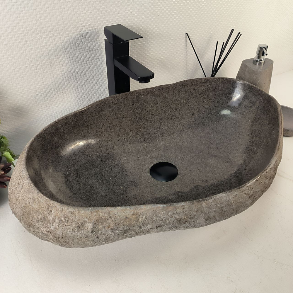 Раковина из речного камня RS-65270 65*40*15 0863