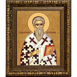 Киприан Антиохийский,  Никомидийский епископ, священномученик. Икона на холсте.