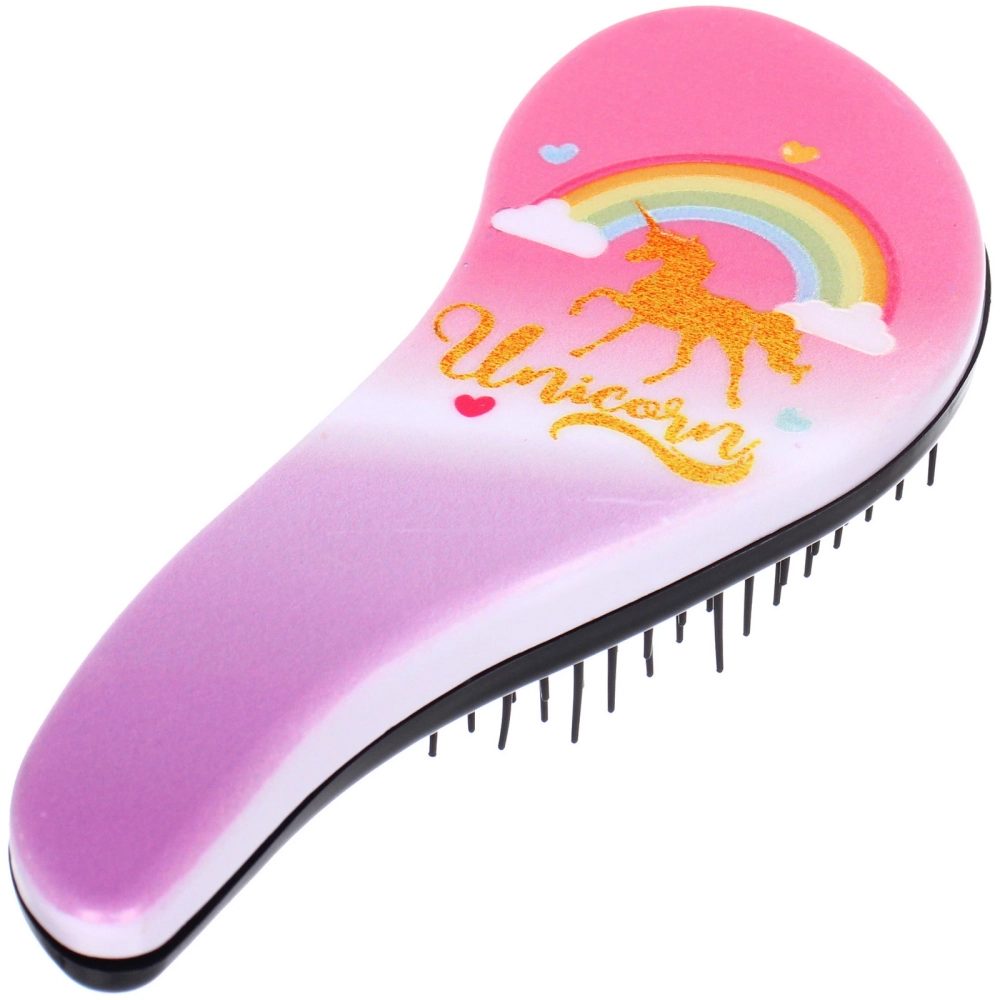 Расческа массажная компактная «ТВОИ МЕЧТЫ», микс 4 дизайна, 18*7,5см (PVC коробка)