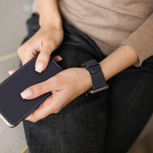 Ремешок для Apple Watch 44/45/46 mm из кожи теленка, цвета индиго