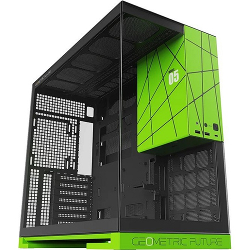 Корпус Midi-Tower Geometric Future Model 5 NV Style Limited Edition, черный/зеленый (1AM5WKNV00100)