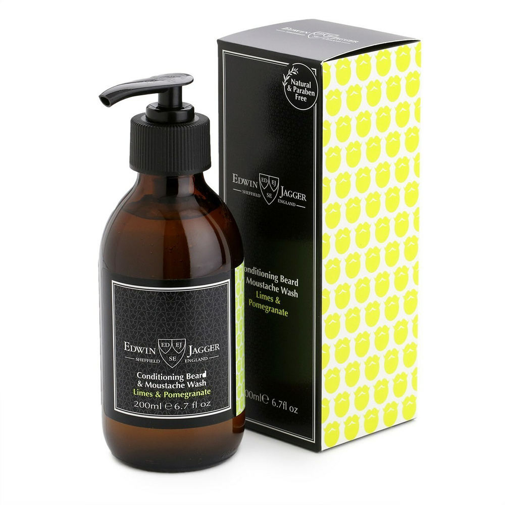 Шампунь для бороды и усов Edwin Jagger Limes & Pomegranate Beard Shampoo - 200 мл