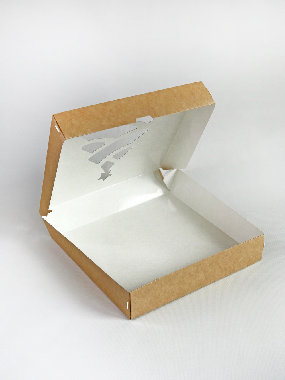 Коробка с окошком "Елка" 20 х 20 х 4 см