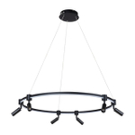 Подвесная светодиодная люстра Arte Lamp RING A2186SP-1BK