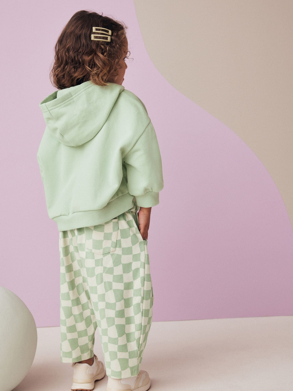 Толстовка с капюшоном и брюки в комплекте для девочки Next B14-743, Мятный