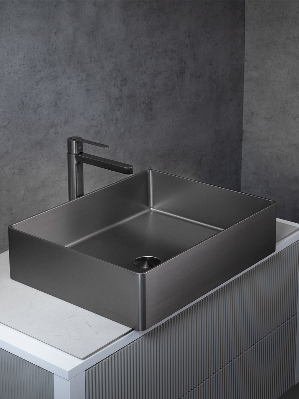 Раковина AltroBagno Accordo 001010 MtGr из нержавеющей стали