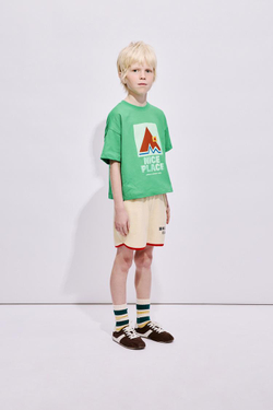 ZARA ФУТБОЛКА С ПРИНТОМ, ЗЕЛЕНЫЙ