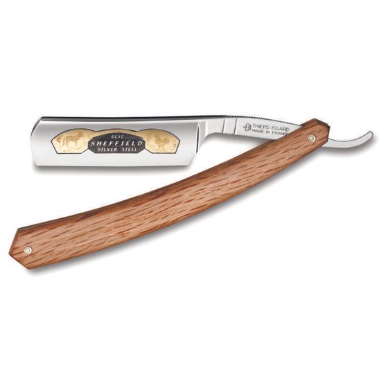 Бритва опасная Thiers-Issard, серии Люкс, ручка - пятнистый дуб, 6/8