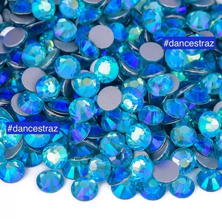 Стразы клеевые, Aquamarine AB, P48, SS20, 1440, (F2)