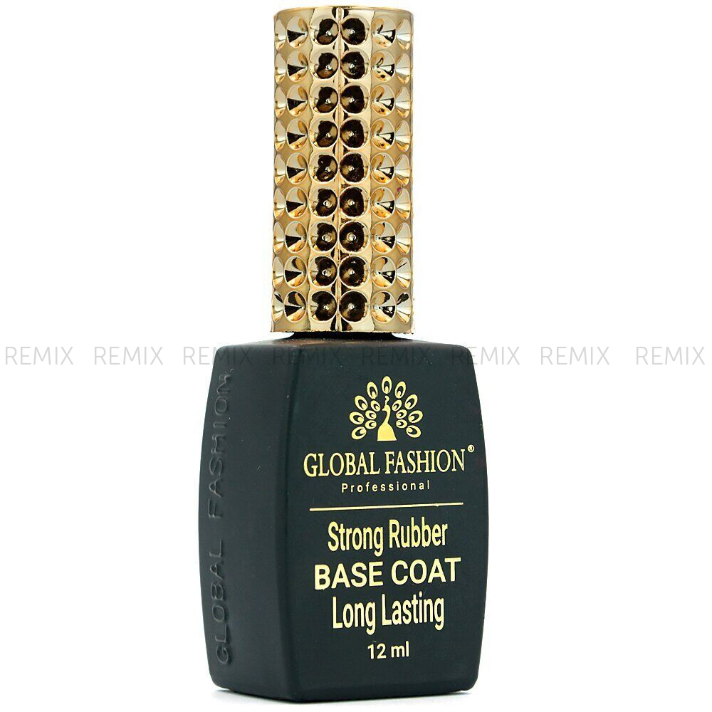 Каучуковая База для гель лака Global Fashion, Strong Long Lasting Base Coat 12 мл