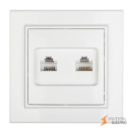 Минск Розетка RJ-45+Phone СП белая EKF Basic