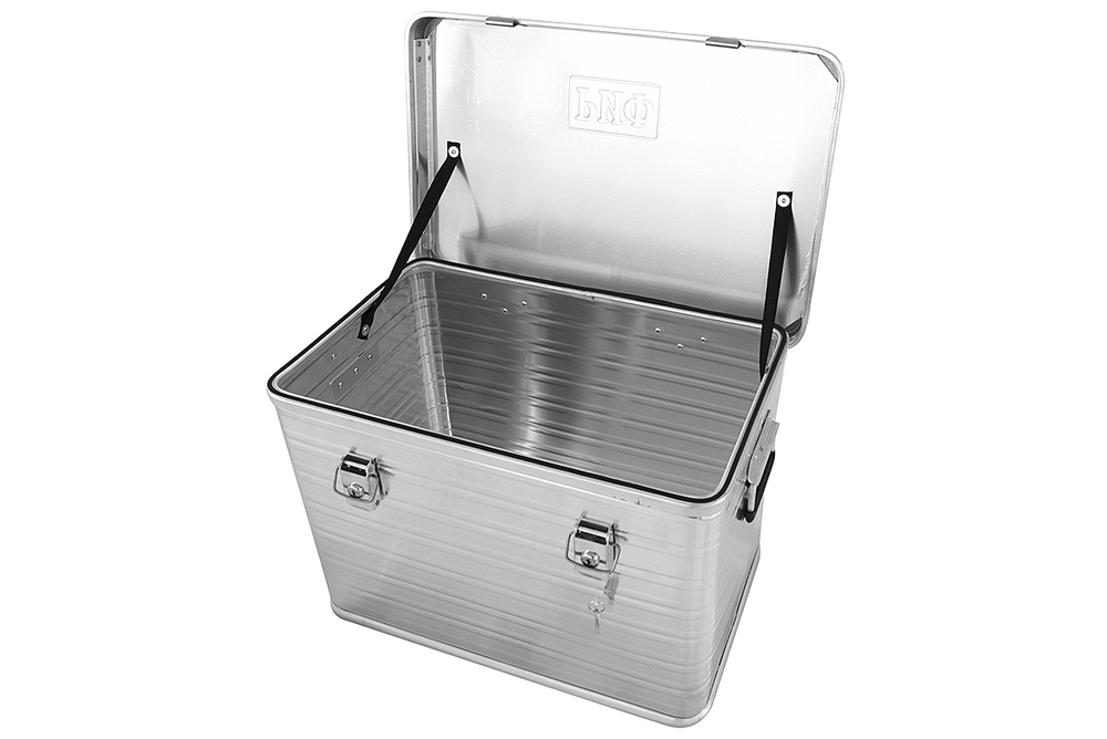 Ящик алюминиевый усиленный с замком 592х388х409 мм (ДхШхВ)