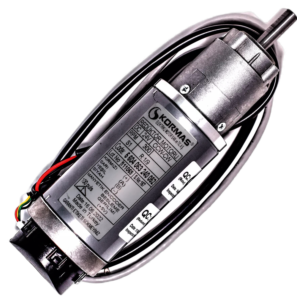 Двигатель привода дверей кабины ДК 24V 90W-300 с энкодером, KORMAS.