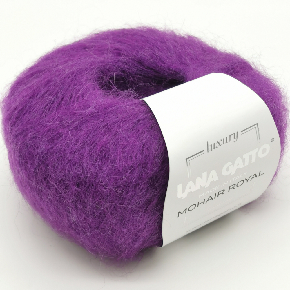Пряжа для вязания Mohair Royal 30112 фиолетовый (25г 215м Италия)