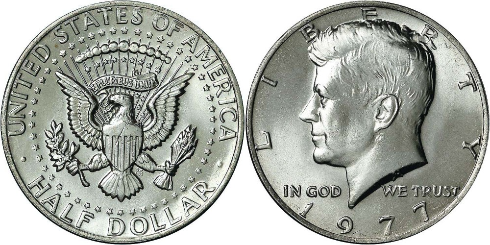 США 50 центов, 1977 - 2025 Пол Доллара Кеннеди