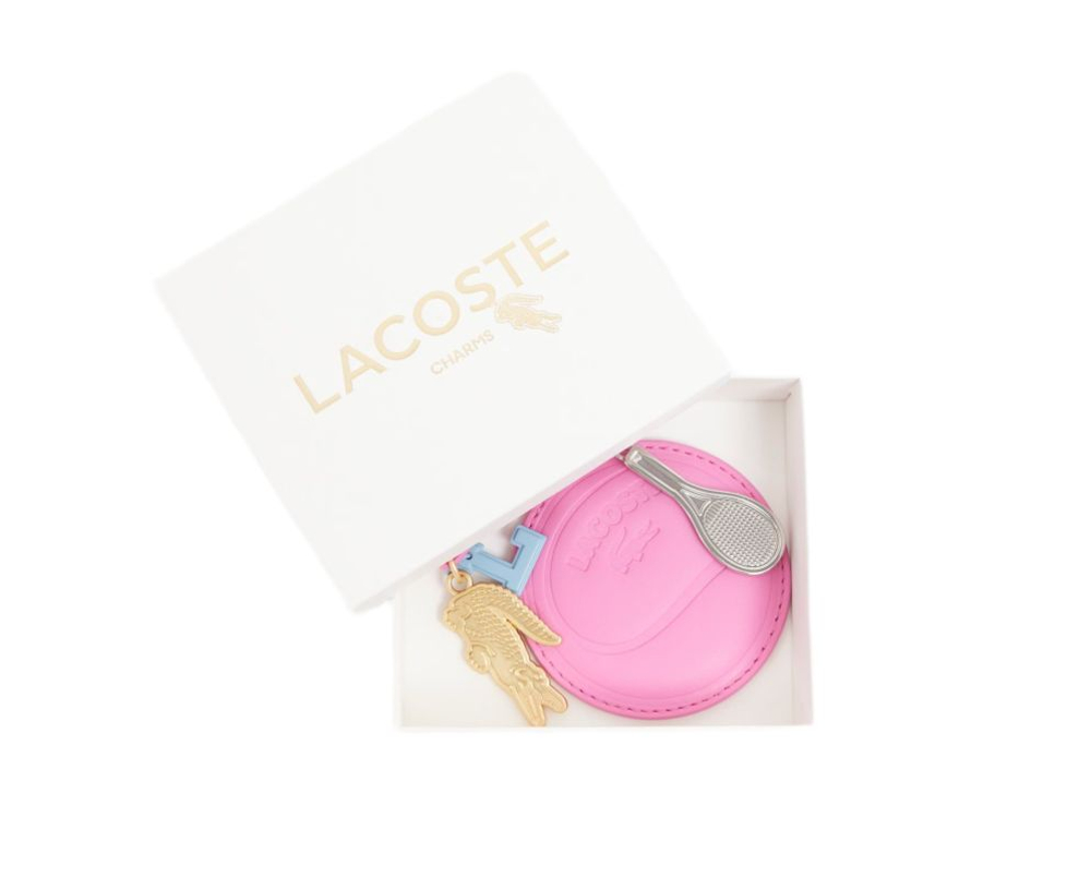 Брелок Lacoste Теннисная ракетка Mirror L Charms Key Ring - pink