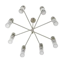 8277/8 MODERNI сатин никель/прозрачный, металл/стекло Люстра Е14 8*40W 220V DENVER