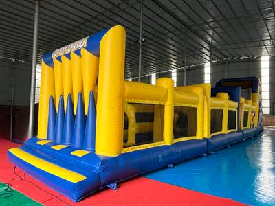 Надувная полоса препятствий “Веселые старты” 20*3,5*4,5 м