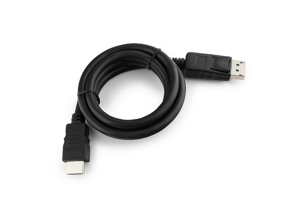 Cablexpert CC-DP-HDMI-1M DisplayPort-&amp;gt;HDMI 1м, 20M/19M, черный, экран, пакет Кабель