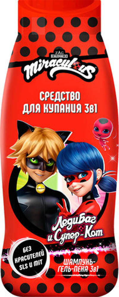 MIRACULOUS Средство д/купания 3в1 400мл Леди Баг и Супер Кот
