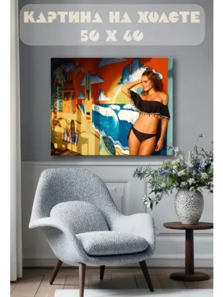 Картина на стену 40 X 50 Девушка