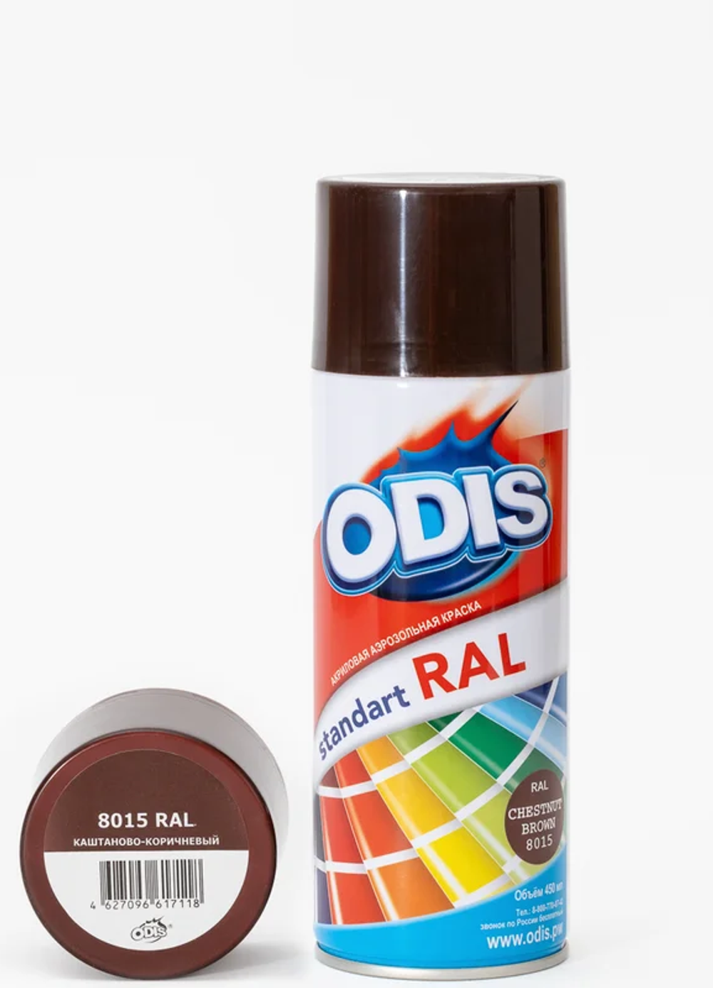 Краска-спрей ODIS каштаново-коричневый №8015 450мл (12)