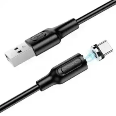 Кабель Borofone BX41 USB-Type-C 2.4A 1м магнитный PVC Black