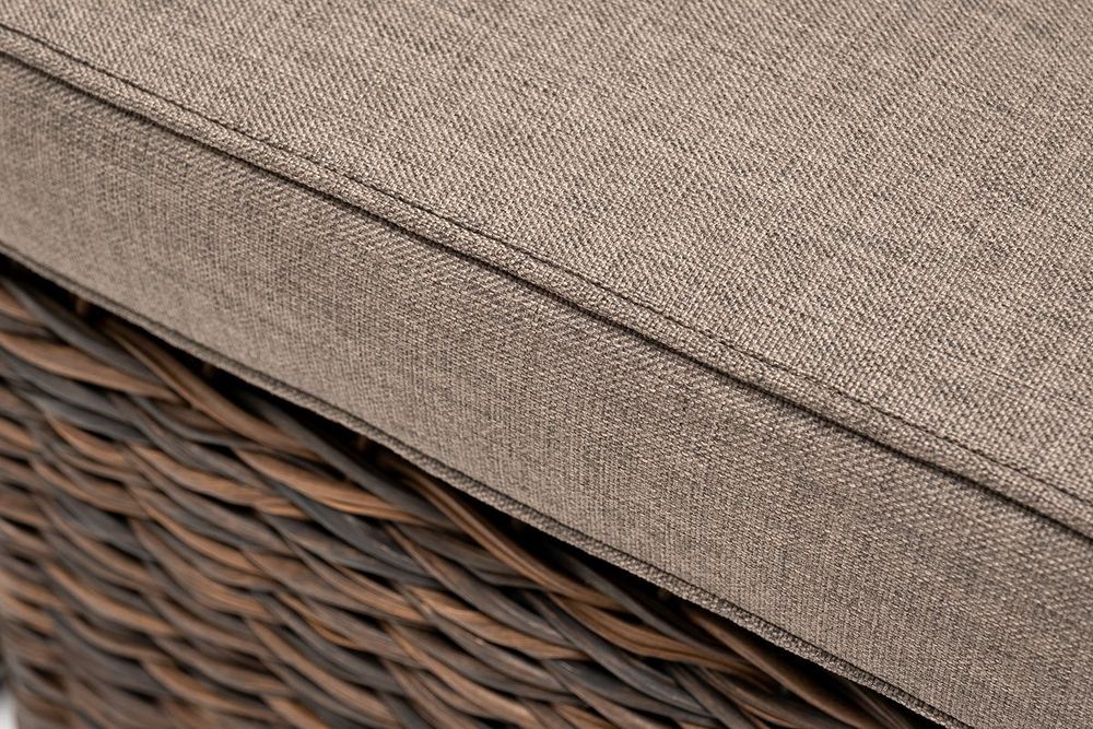 "Лунго" трансформирующийся диван из искусственного ротанга (гиацинт), цвет коричневый