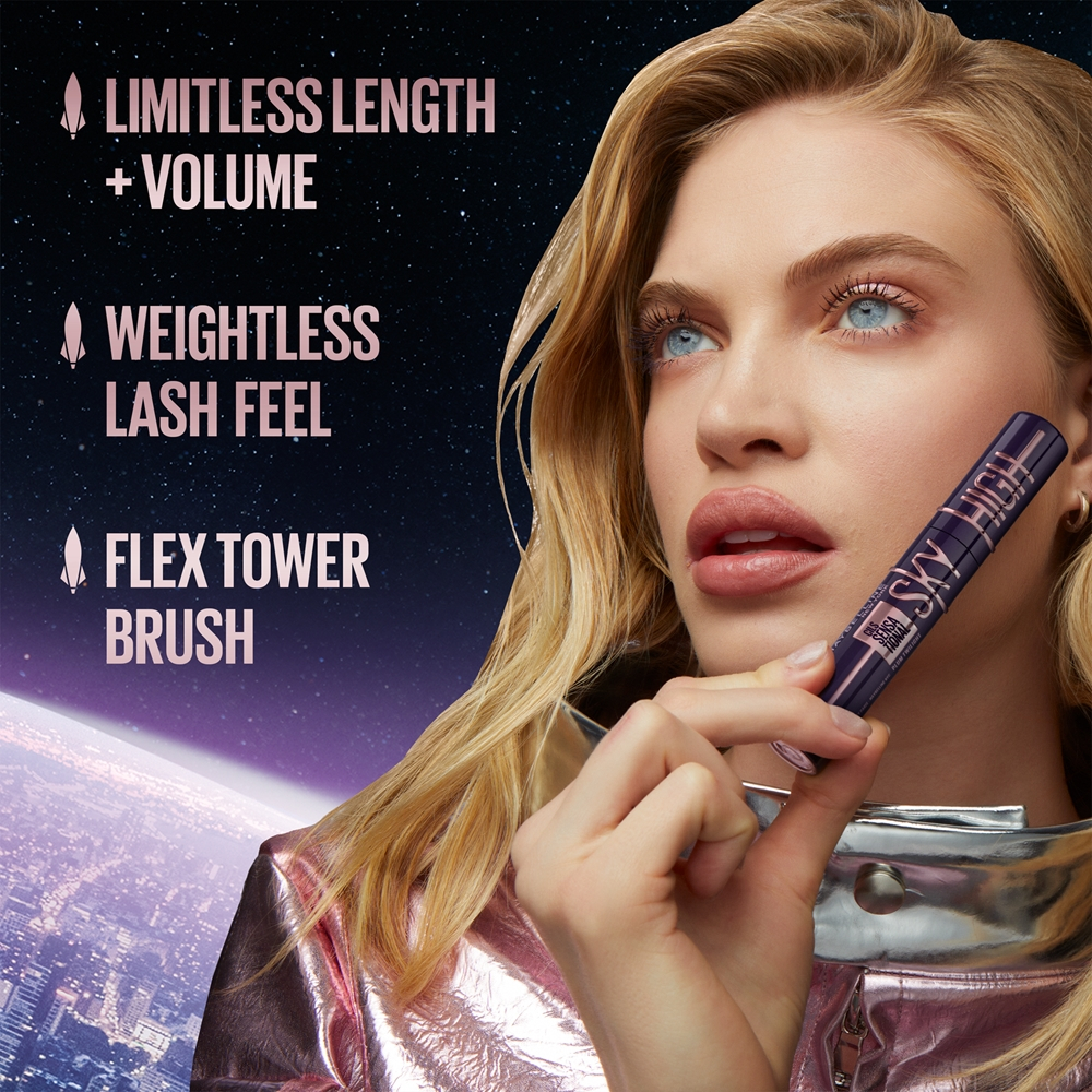 MAYBELLINE NEW YORK Lash Sensational Sky High - Тушь для ресниц, утолщающая и удлиняющая оттенок Green Altitude, 7 ml