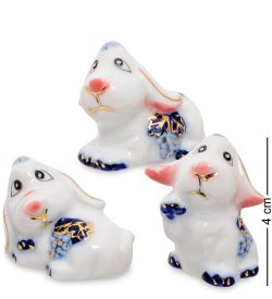 С 008 Фигурка «Три щенка» 2' син. (GE)