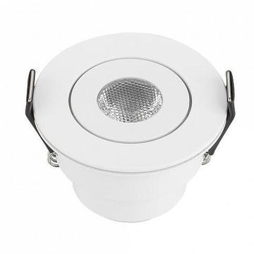 Врезной круглый мебельный светильник 3W 2700К-3000К LTM-R52WH 3W Warm White 30deg 015393 белый Arlight