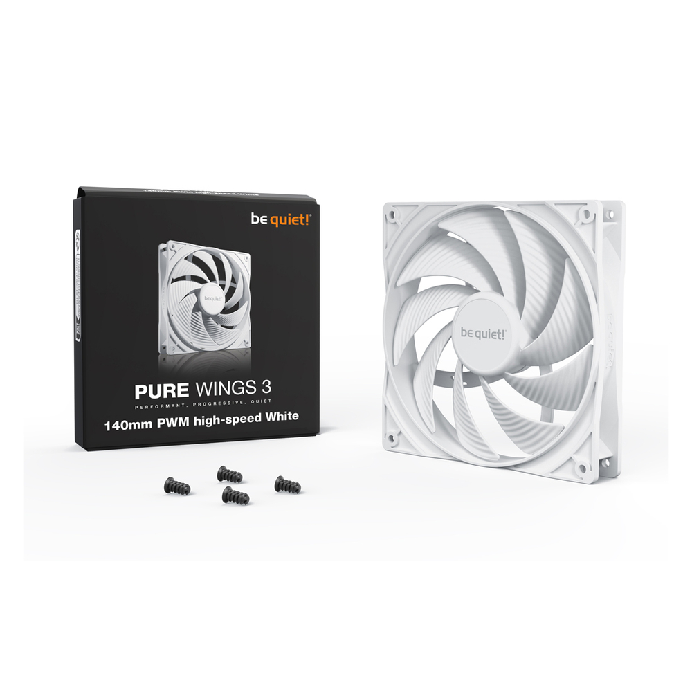 Вентилятор для компьютерного корпуса Bequiet! Pure Wings 3 140mm PWM high-speed White