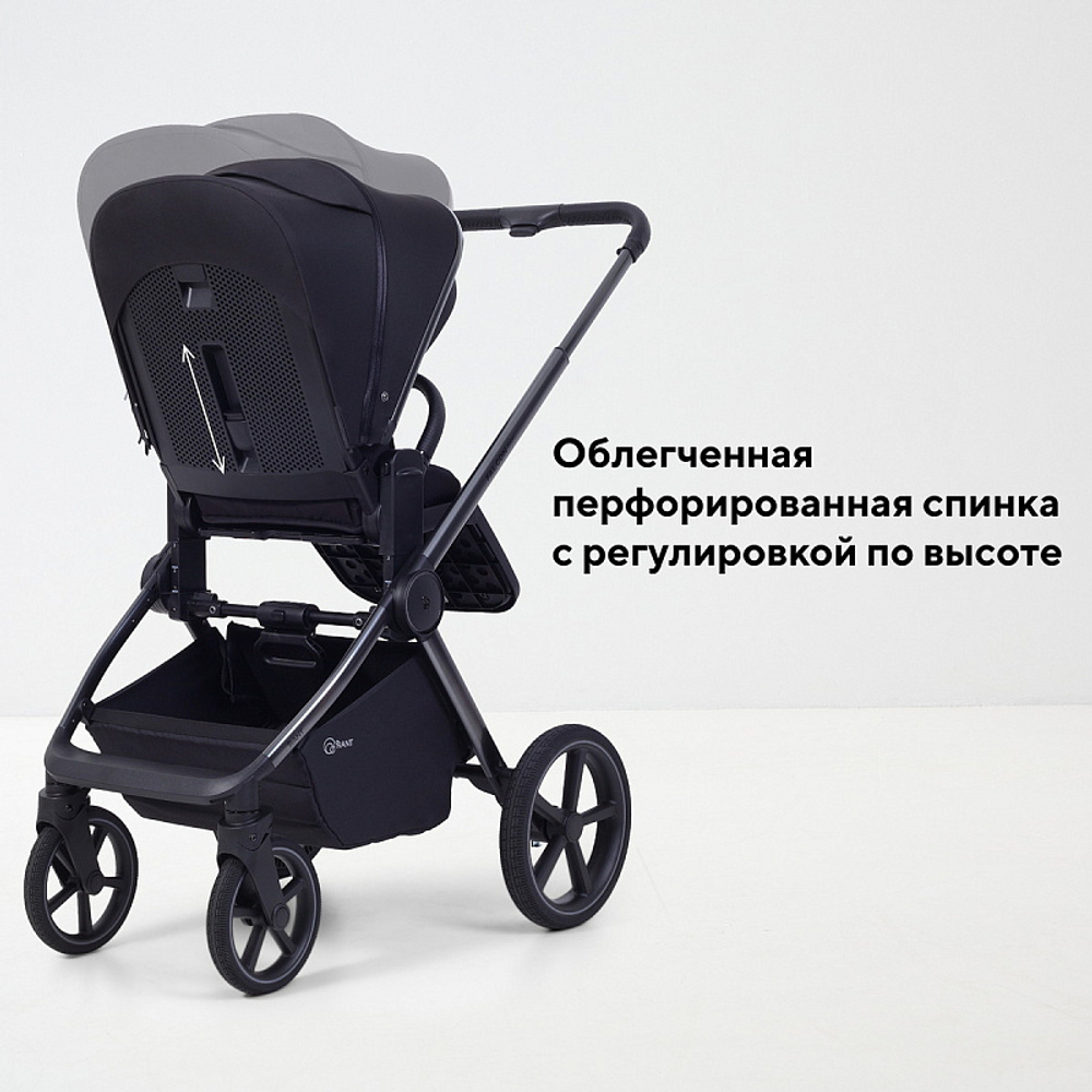 Детская коляска Rant Falcon Soft Therm 3 в 1 с автокреслом Evomax Black Black