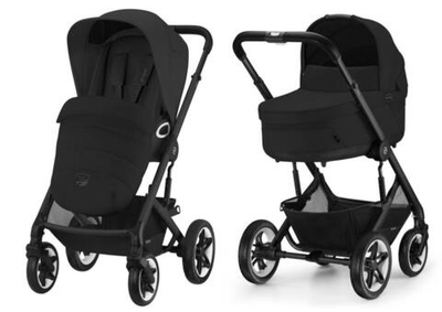Коляска 2 в 1 Cybex Talos S Lux BLK Moon Black с дождевиком прогулочного блока