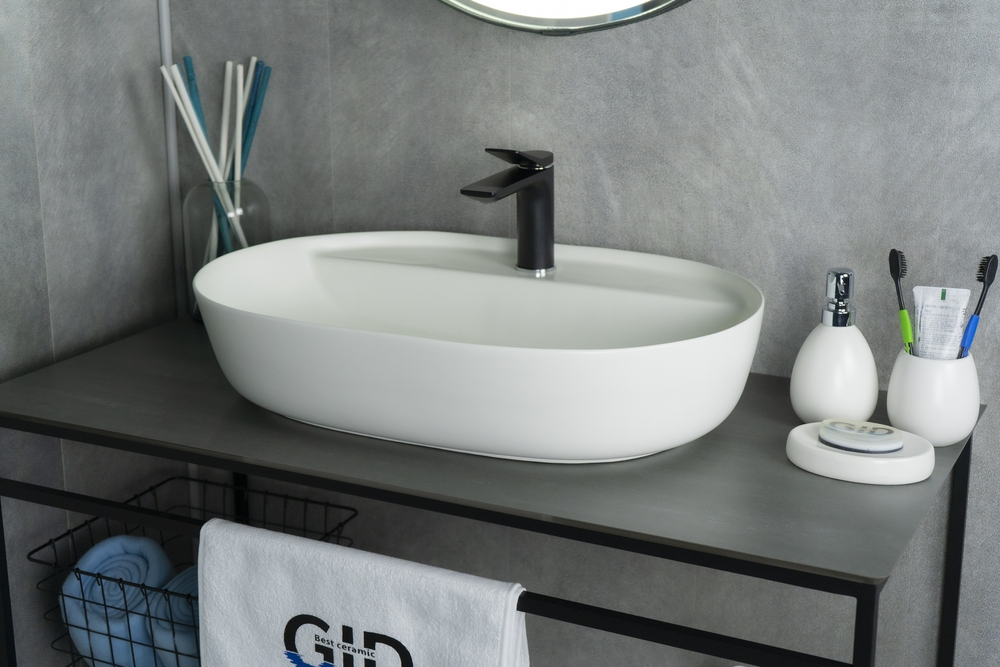 Раковина Gid Wm1346 51192 накладная белая матовая 61x41x14