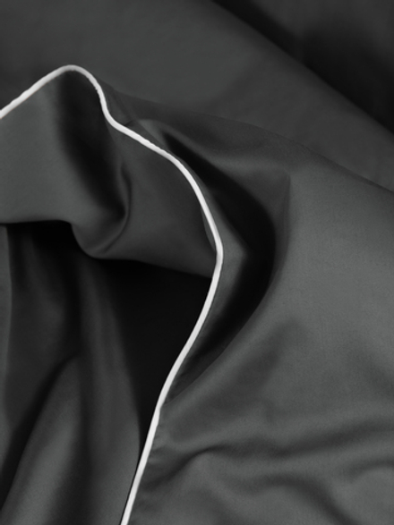 MOON Комплект постельного белья, сатин тёмно-серый