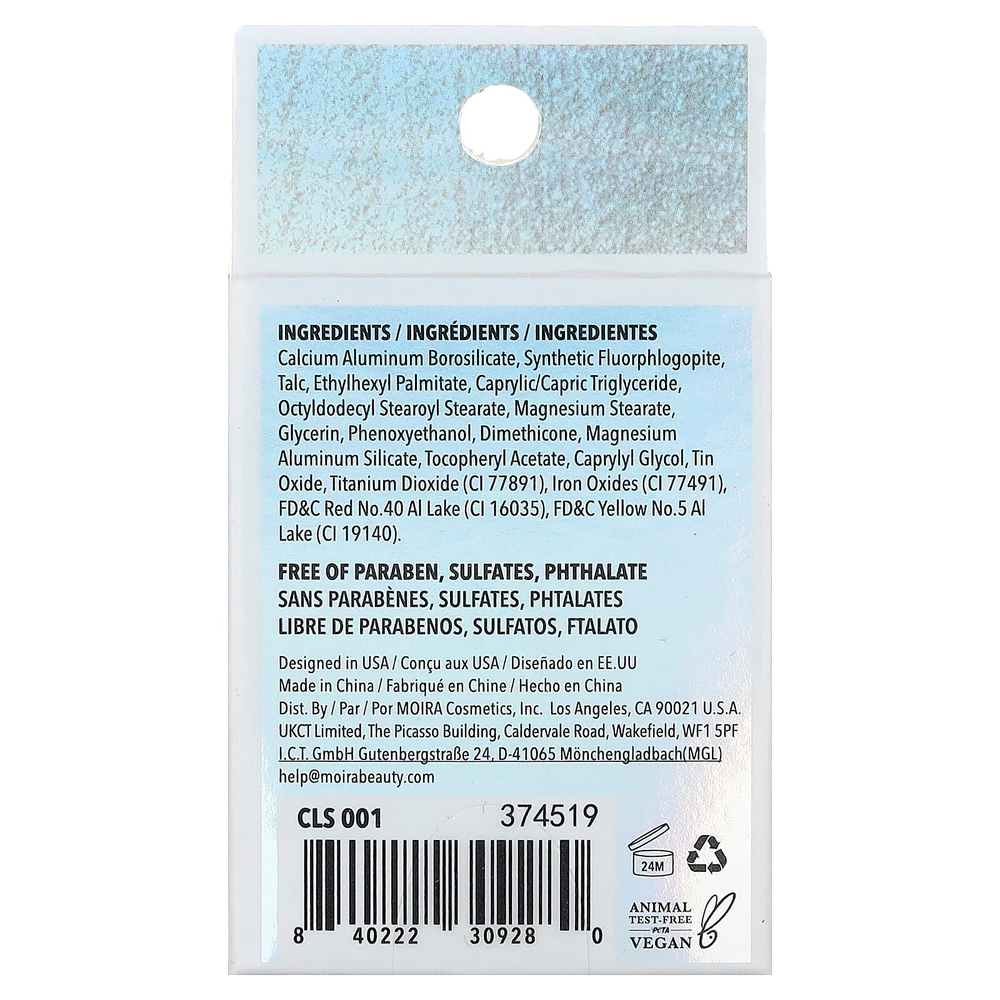 Moira Beauty, Chroma Light, тени для век, оттенок 01, пыльца, 1,4 г (0,05 унции)