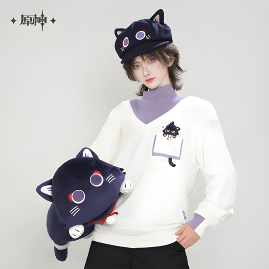 Плюшевая игрушка Genshin Impact Wanderer Cat 6976068148265 / по мотивам игры "Геншин Импакт", Чёрный кот Скарамуччи