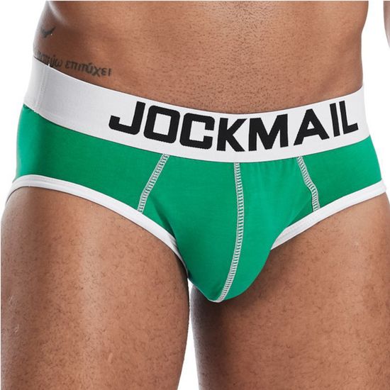 Мужские трусы брифы зеленые JOCKMAIL JM2032-19