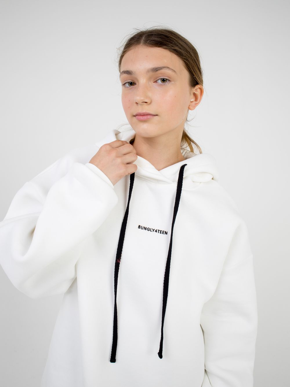 Худи оверсайз с капюшоном "МОЛОКО" утепленное