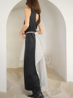 Платье макси черный шёлк