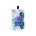 Вакуумный клиторальный стимулятор с вибрирующей и нагреваемой ручкой Halo 2, цвет Морская волна (INFINITE)