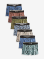 Трусы для мальчика Next 413-798, 7 шт., Синий, Песочный, Зеленый